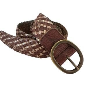 American Eagle Outfitters | Size S/M Metallic Gold Brown Woven Distressed Buckle
